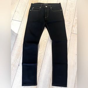Versace Mens Dark Wash Straight Leg Jeans - Size 35